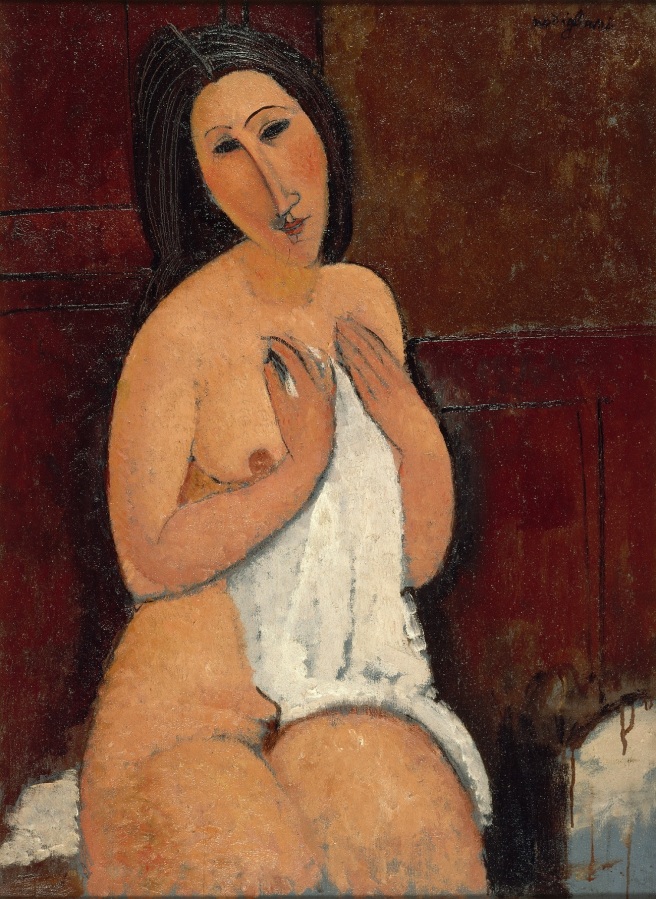 PIENI-amedeo-modigliani-seated-nude-with-a-shirt-1917-villeneuve-dascq-lam-photo-philip-bernard